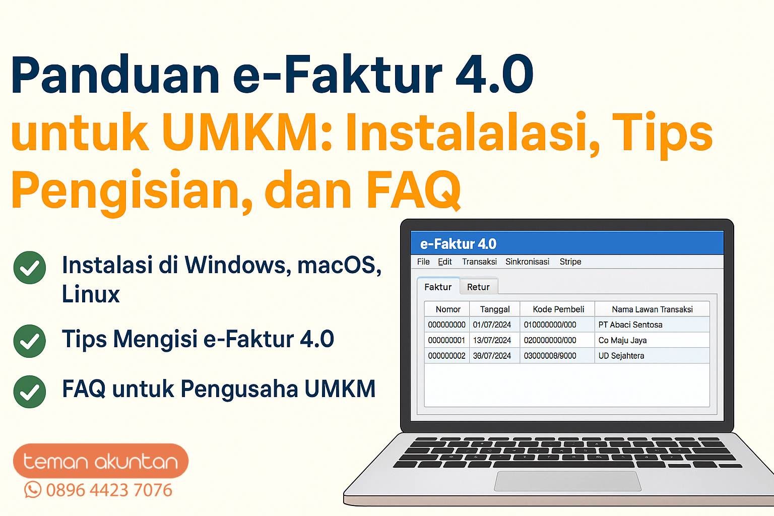 Panduan e-Faktur 4.0 - Instalasi, Tips Pengisian, dan FAQ untuk UMKM