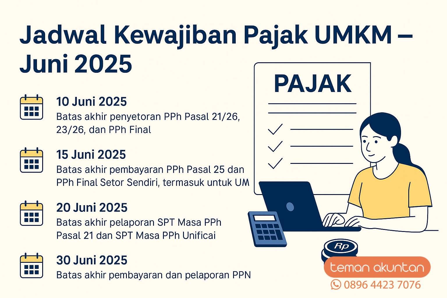 Kewajiban Pajak UMKM Juni 2025 - Catat Tanggal Penting Ini